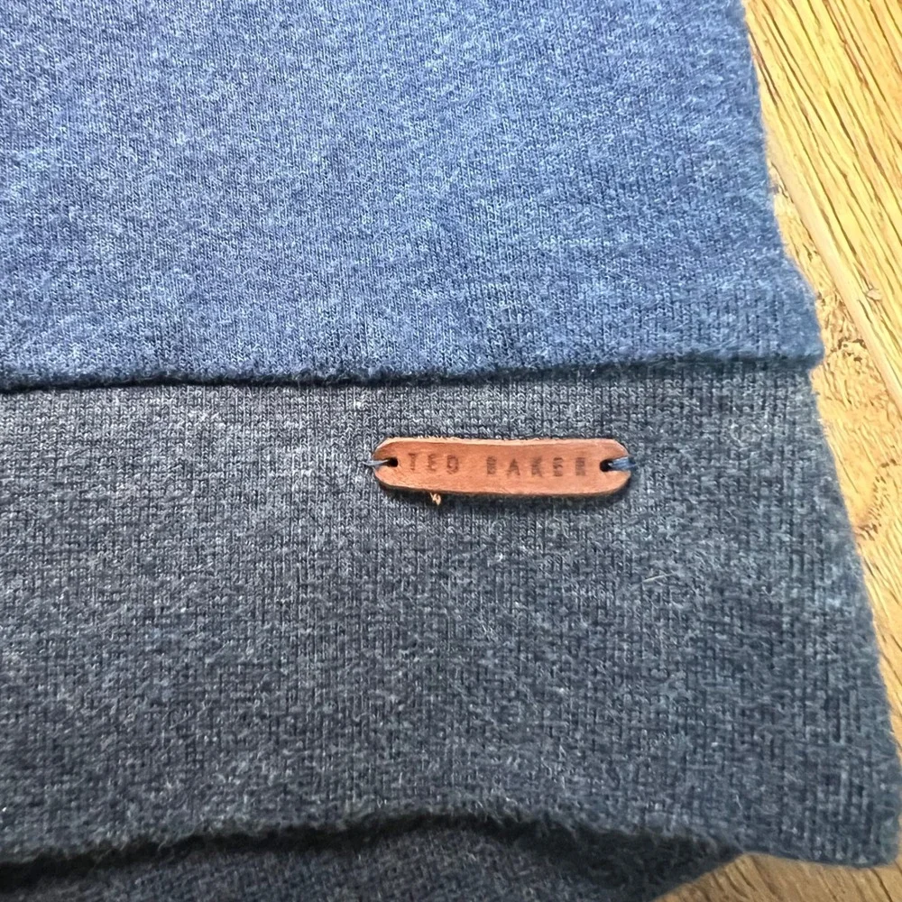 Ted Baker London Blue Quarter Zip Pullover Sweater Mens Size 4 Medium 1/4‎ Zip